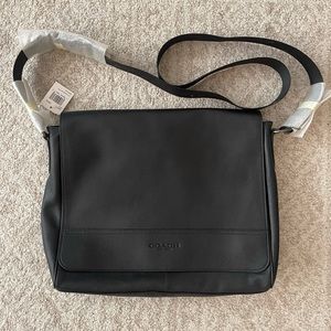 NWT Coach Black Houston Messenger Bag